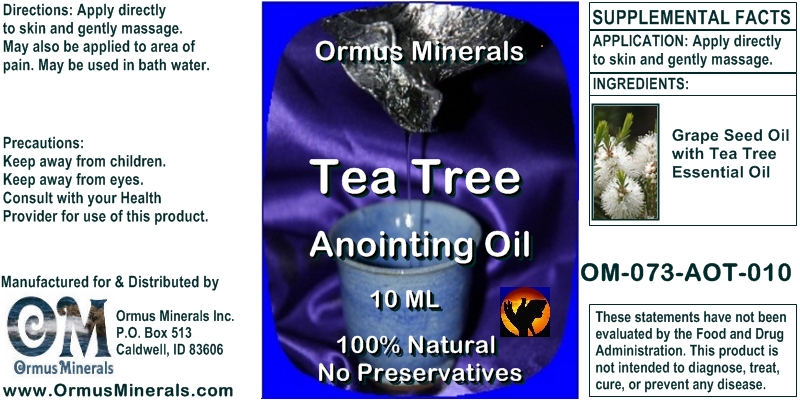 Ormus Minerals Tea Tree Anointing Oil 10 Ml