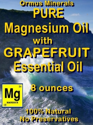 Ormus Minerals -Pure Magnesium Oil with GRAPEFRUIT EO